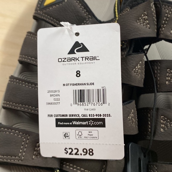 Ozark Trail Men’s FisherSlides size 8 (AY) - Picture 10 of 10